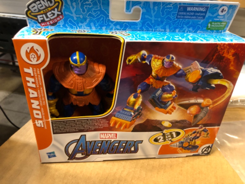 Photo 2 of Closeout! Marvel Avengers Bend and Flex Missions Thanos Fire Mission Figure
