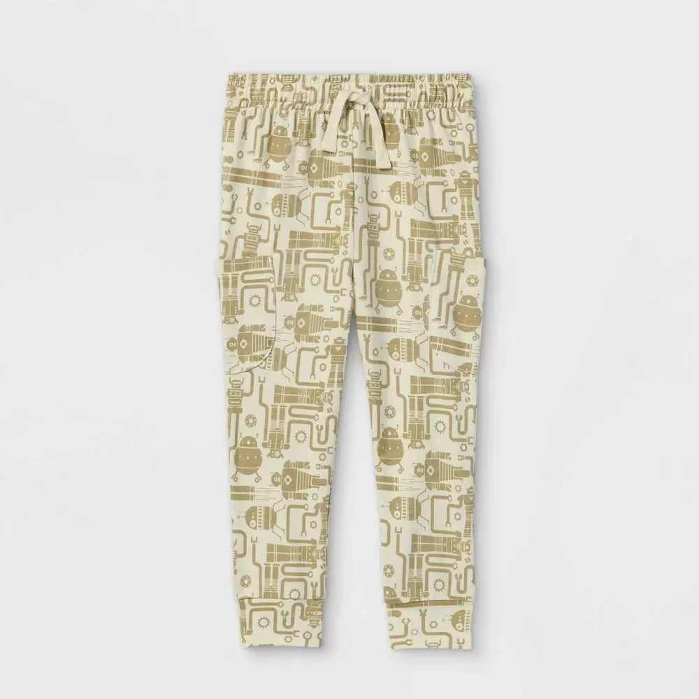 Photo 1 of 3T---Toddler Boys' Robot Print Jersey Knit Jogger Pull-On Pants - Cat & Jack  
