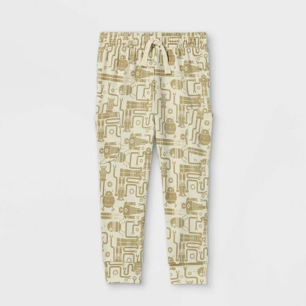Photo 1 of 4T---Toddler Boys' Robot Print Jersey Knit Jogger Pull-On Pants - Cat & Jack  
