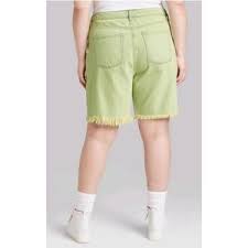 Photo 3 of 8----Women's High-Rise Wide Leg Bermuda Jean Shorts - Wild Fable Lime Green  
