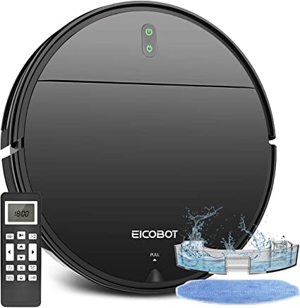 Photo 1 of EICOBOT Robot Vacuum and Mop Combo,2000Pa Suction,Robot Vacuum Cleaner,2 in 1 Mopping Robot Vacuum,230ML Water Tank, Slim,Self-Charging,Vacuum Robot Ideal for Hard Floor, Pet Hair, Carpet,Black