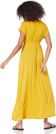 Photo 2 of Amazon Essentials Women's Waisted Maxi Dress (Available in Plus Size) Size Small
