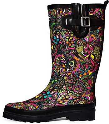 Photo 1 of K KomForme Women Rain Boots with Non-slip Sole, Waterproof and Fashion Patterns Size 10