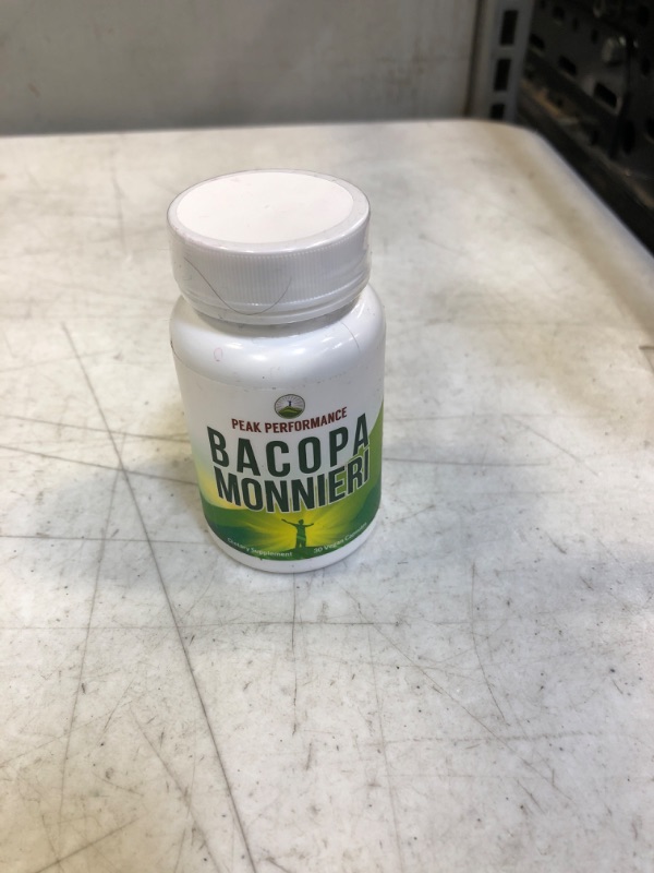 Photo 2 of Bacopa Monnieri Vegan Capsules - Made with Bacopa Leaf. Ayurvedic Herb Nootropic Supplement for Brain, Memory, Mental Sharpness, Focus Without Crashes. Natural Plant Extract Pills, Tablets ( EXP: 02/2023)