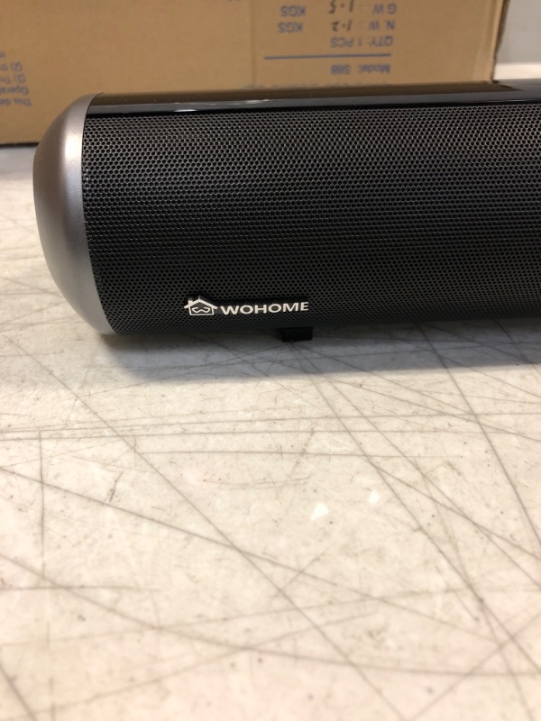 Photo 1 of Wohome Sound Bar S88 20-Inch 50W Audio Stereo Home Theater Soundbar Speaker, with Bluetooth 5.0, 3D Surround Sound, 3 EQs, Optical/Aux/Coaxial/HDMI/USB, Compatible with 4K & HD & Smart TV (FACTORY SEALED OPENED FOR PHOTOS)