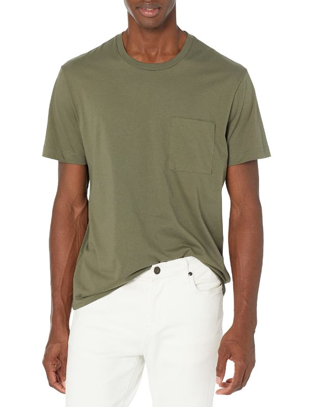 Photo 1 of Goodthreads Men's Slim-Fit Short-Sleeve Cotton Crewneck T-Shirt X-Large Olive No Pocket