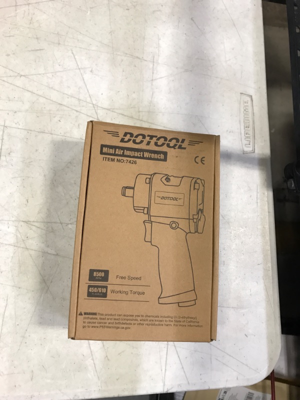 Photo 3 of DOTOOL Mini Air Impact Wrench 1/2" Drive Pneumatic Impact Wrench 3-Speed Control 500FT-LBS, Lightweigh, Forward/Reverse for Automobile Repair