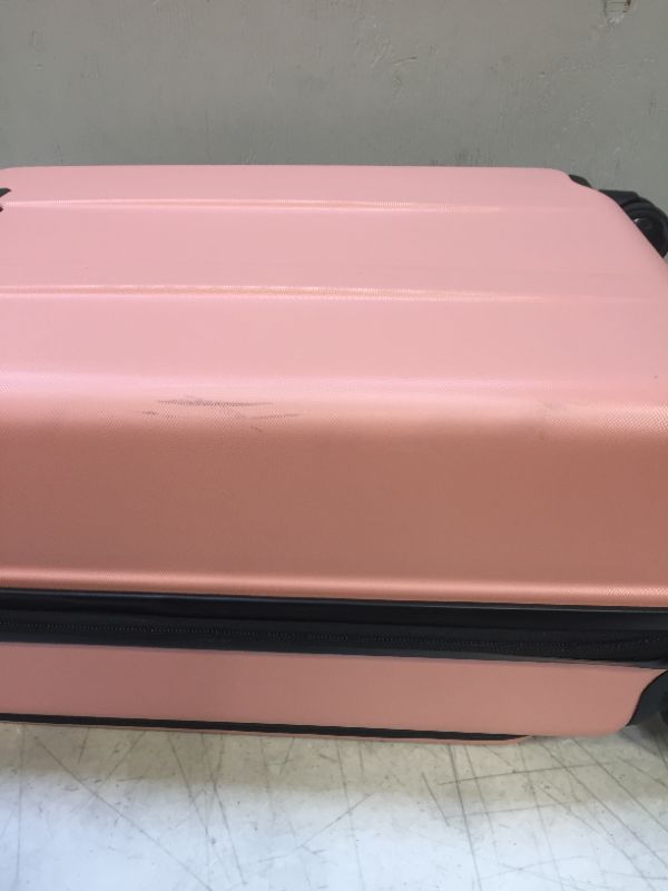 Photo 4 of COOLIFE Luggage Suitcase Piece Set Carry On ABS+PC Spinner Trolley with pocket Compartmnet Weekend Bag (Sakura pink ---HAS SMALL STAIN INSIDE-- 