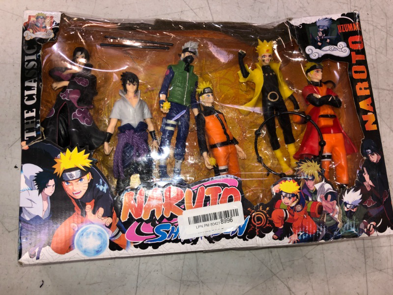 Photo 1 of ACTION FIGURE SET NARUTO 6.5 IN DECOR FOR TABLE AND BOOKSHELF / MINIMAL DAMAGE ON ONE FIGURE / PACKAGING HAS MINIMAL DAMAGE