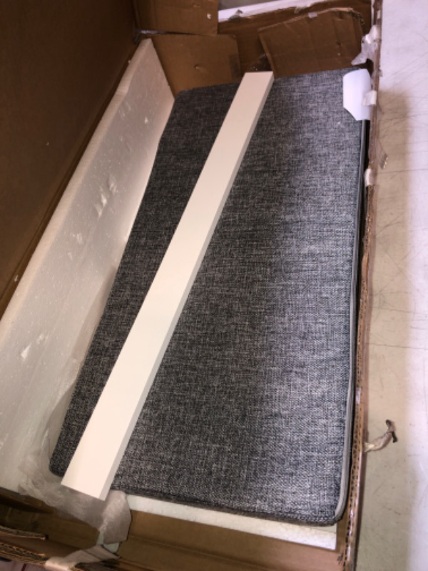 Photo 1 of  Padded Seat Cushion in Grey Shoe for Cabinet Shoe Entryway Bench. JUST CUSHION 