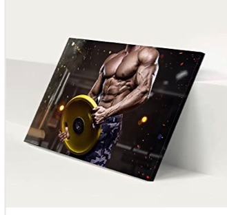 Photo 1 of 16" x 24" weight lifting canvas 3 piece