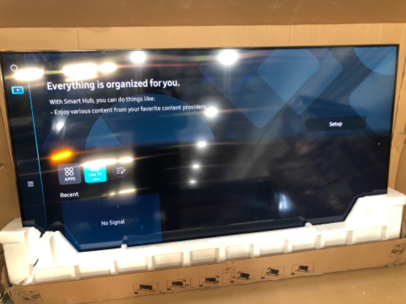 Photo 2 of **MISSING PARTS** SAMSUNG 75-Inch Class Crystal UHD AU8000 Series - 4K UHD HDR Smart TV with Alexa Built-in (UN75AU8000FXZA, 2021 Model), TV Only, Black 75-Inch TV Only