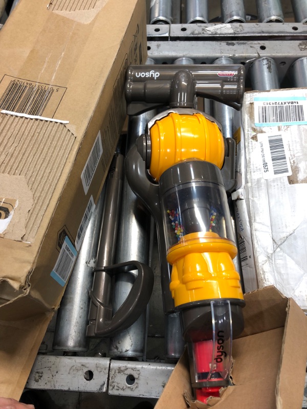 Photo 2 of Casdon Dyson Ball | Miniature Dyson Ball Replica For Children Aged 3+ | Features Working Suction To Add Excitement To Playtime Grey/Yellow