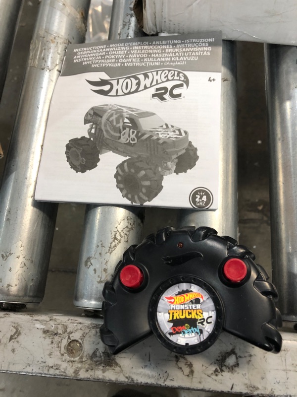 Photo 1 of ?Hot Wheels RC Monster Trucks 1:15 Scale HW Demo Derby, 1 Remote-Control Toy Truck with Terrain Action Tires, Toy for Kids 4 Years Old & Older HW DEMO DERBY RC