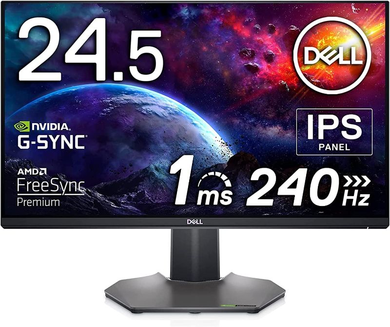 Photo 1 of Dell 240Hz Gaming Monitor 24.5 Inch Full HD Monitor with IPS Technology, Antiglare Screen, Dark Metallic Grey - S2522HG
