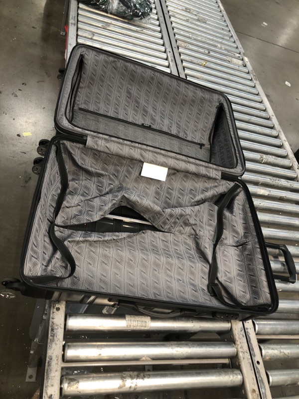 Photo 3 of **MINOR SCRATCHES FROM USE** Samsonite Omni 2 Hardside Expandable Luggage with Spinner Wheels, Checked-Large 28-Inch, Midnight Black Checked-Large 28-Inch Midnight Black