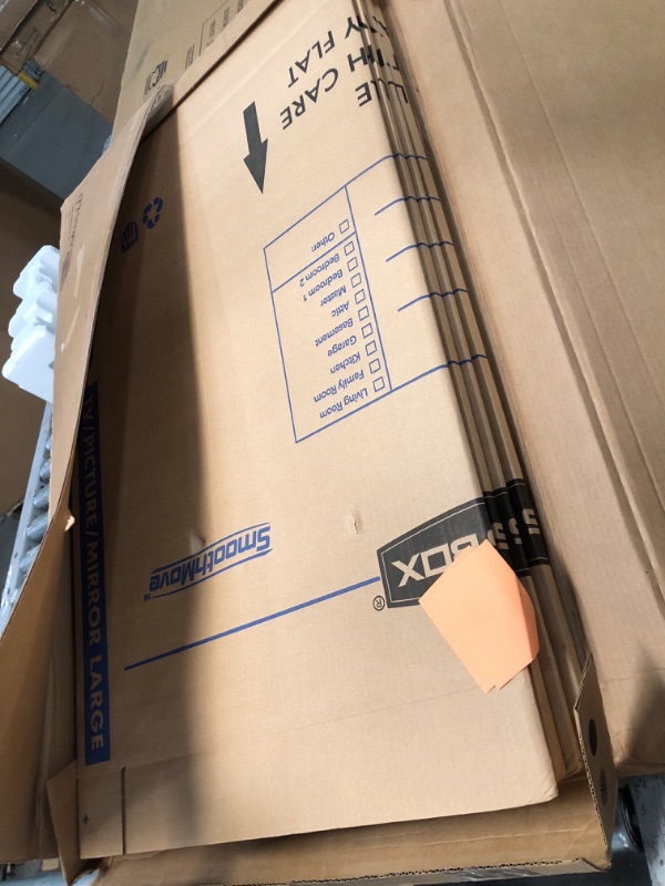 Photo 1 of Bankers Box SmoothMove TV/Picture/Mirror Moving Box, Large, 48 x 4 x 33 Inches, 4 Pack (7711301), Kraft
