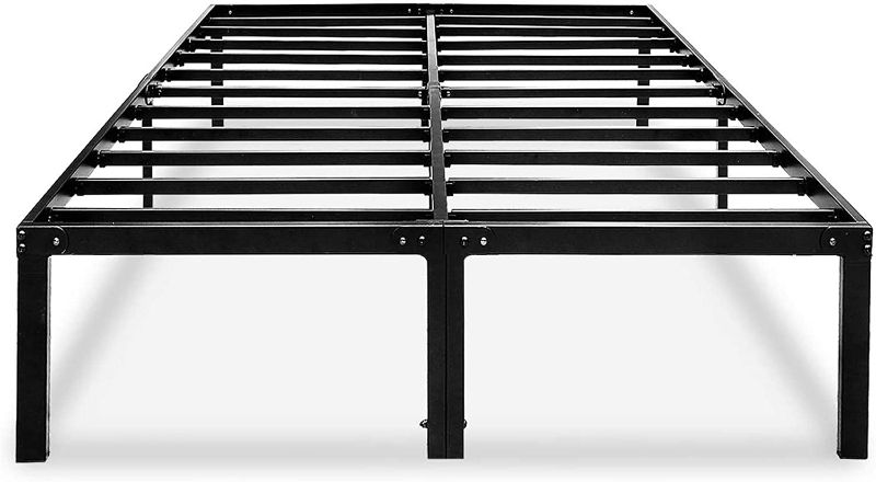 Photo 1 of  Metal tube Platform Bed Frame Queen Size  12Inch Beds No Box Spring Steel Slat Frames with Storage Black, AQ
Product Dimensions	81.3"L x 60.1"W x 12"H