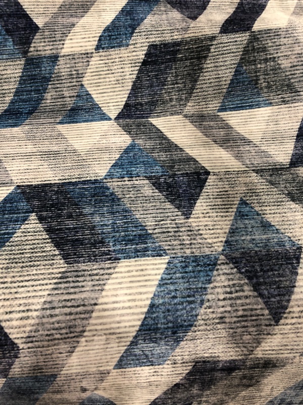 Photo 2 of 5' x 10'  100% polyester multi blue color area rug