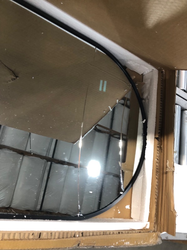 Photo 4 of **cracked glass, view photos*
NeuType Arched Full Length Mirror Standing Hanging or Leaning Against Wall, Oversized Large Bedroom Mirror Floor Mirror Dressing Mirror, Aluminum Alloy Thin Frame, Black, 65"x22" Arch Mirror Aluminum 65"x22" Black (Arched)
