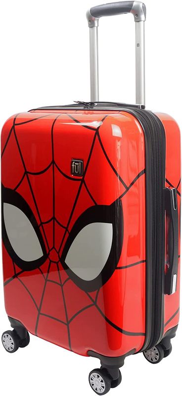 Photo 1 of 
FUL Marvel Spider-Man 22 Inch Rolling Luggage, Mask Design Hardshell Carry On Suitcase with Wheels, Red