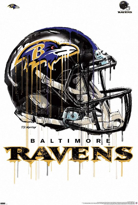 Photo 2 of 2 item bundle 
Hallmark Recyclable Kraft Wrapping Paper, Brown

Trends International NFL Baltimore Ravens - Drip Helmet 20 Wall Poster, 22.375" x 34", Unframed Version
