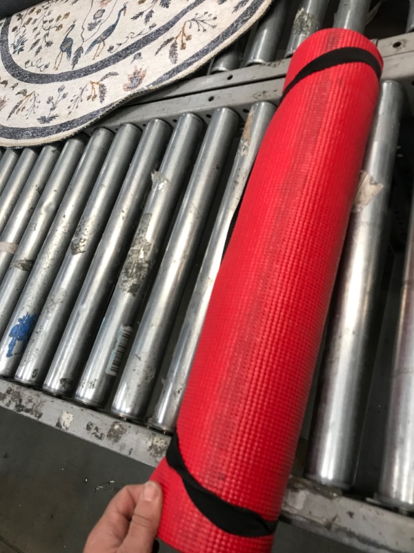 Photo 1 of 24" x 68" red yoga mat yoga extra thick tpe yoga mat
