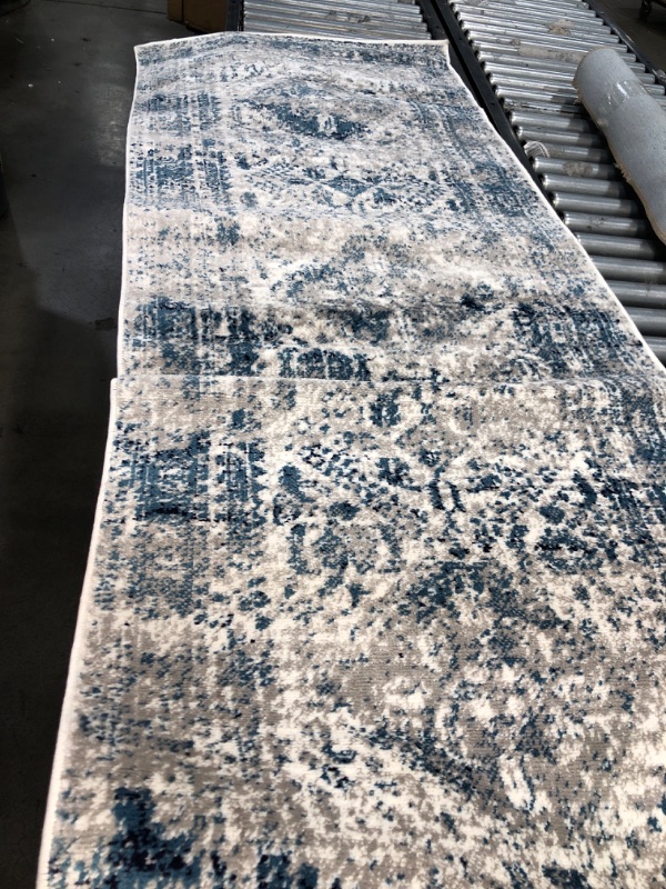 Photo 2 of 2'7" x 7'3" Aspendos APS2314-1014 Rug in Blue | Polyester by Surya