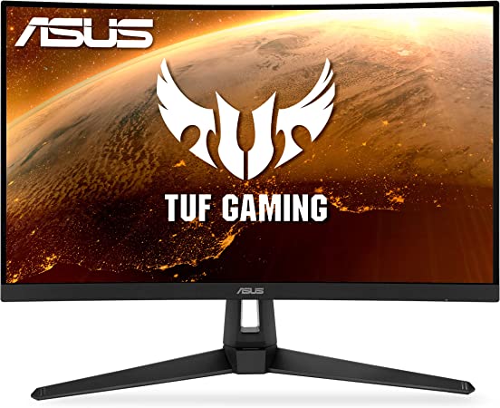 Photo 1 of ASUS TUF Gaming 27" 1440P HDR Curved Monitor (VG27WQ1B) - QHD (2560 x 1440), 165Hz (Supports 144Hz), 1ms, Extreme Low Motion Blur, Speaker, FreeSync Premium, VESA Mountable, DisplayPort, HDMI , BLACK
