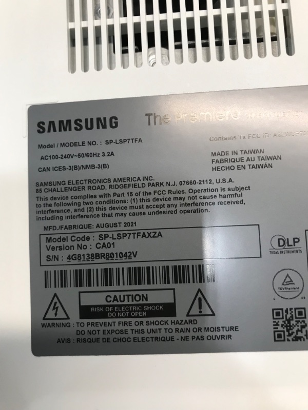 Photo 1 of SAMSUNG 120” The Premiere Ultra Short Throw 4K UHD Smart Single Laser Projector for Home Theater, HDR, 2.2Ch Surround Sound System w/ Alexa Built-In, SP-LSP7TFAXZA, 2020 Model