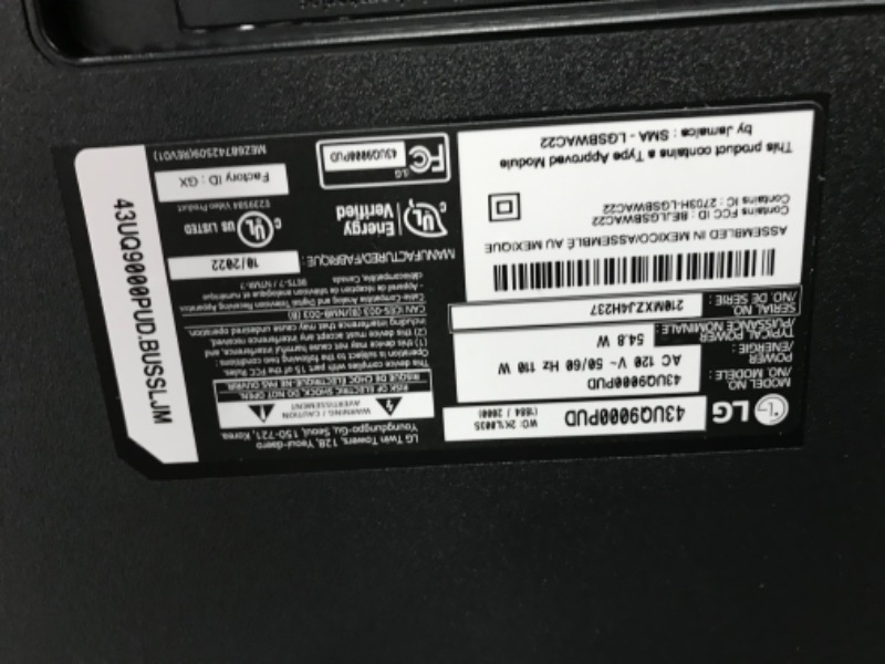 Photo 6 of LG 43-Inch Class UQ9000 Series Alexa Built-in 4K Smart TV (3840 x 2160),Bluetooth, Wi-Fi, USB, Ethernet, HDMI 60Hz Refresh Rate, AI-Powered 4K, Cloud Gaming (43UQ9000PUD, 2022)
