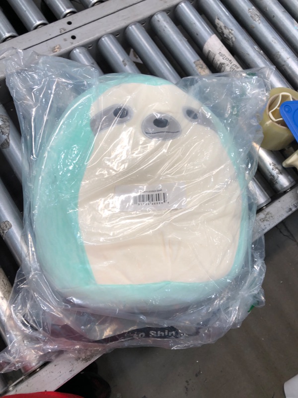 Photo 2 of Squishmallows 14-Inch Aqua Sloth with Grey Face Patches Plush - Add Aqua to Your Squad, Ultrasoft Stuffed Animal Large Plush Toy, Official Kelly Toy Plush