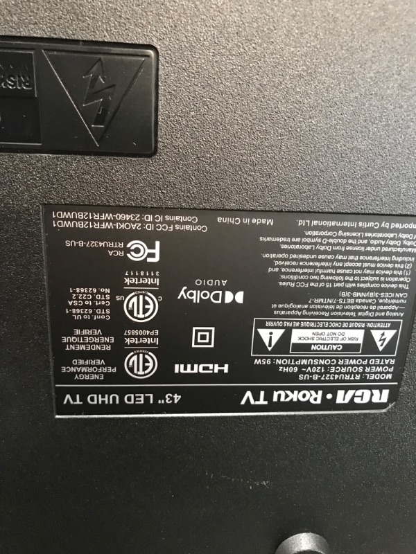 Photo 1 of RCA 43-inch 4K UHD Roku Smart Flat Screen LED TV, 2022 Model