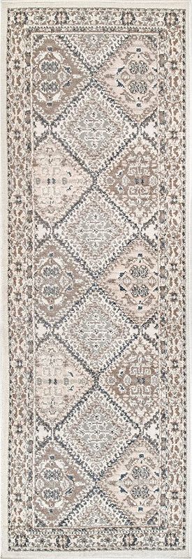 Photo 1 of  nuLOOM Becca Vintage Tile Runner Rug, 2' 6" x 8', Beige