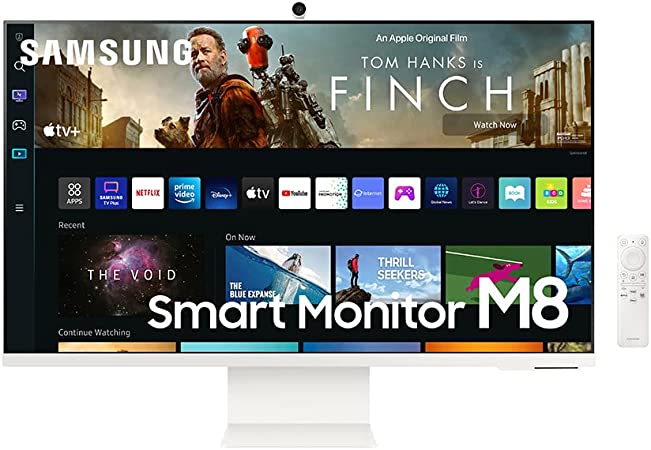 Photo 1 of SAMSUNG 32" M80B UHD HDR Smart Computer Monitor Screen with Streaming TV, Slimfit Camera Included, Wireless Remote PC Access, Alexa Built-in (LS32BM801UNXGO)