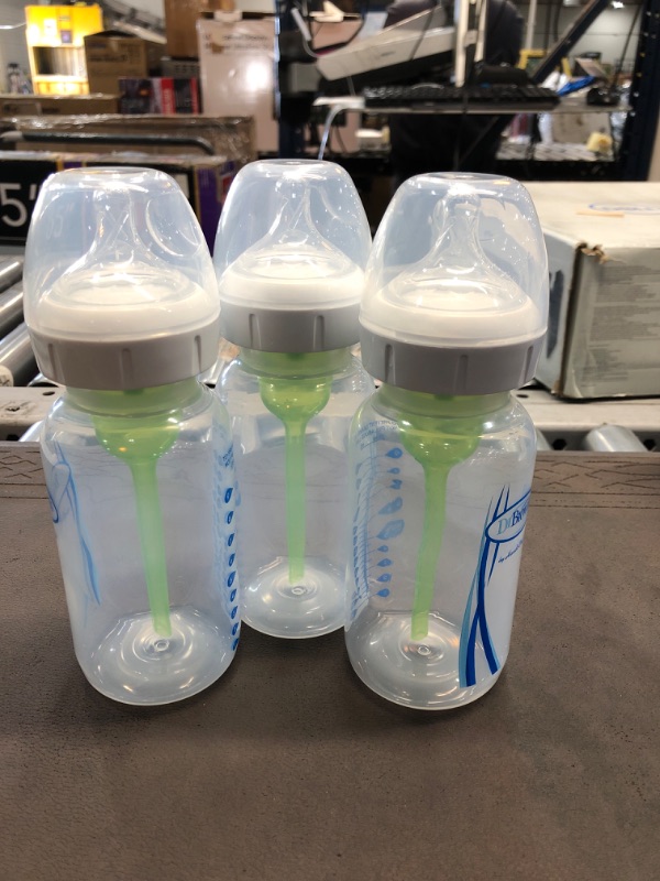 Photo 2 of Dr. Brown’s Natural Flow® Anti-Colic Options+™ Wide-Neck Baby Bottles 9 oz/270 mL, with Level 1 Slow Flow Nipple, 3 Pack, 0m+ 3 Pack, 9 oz