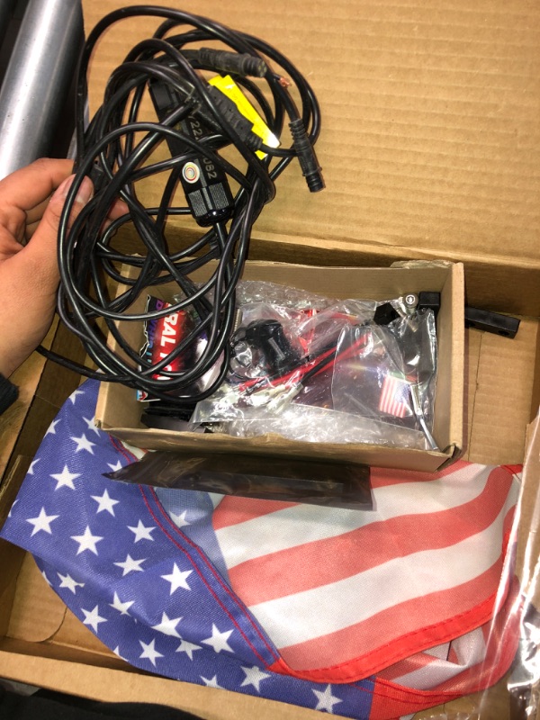 Photo 1 of Nilight - TL-27 2PCS 4FT Spiral RGB Led Whip Light with Spring Base Chasing Light RF Remote Control Lighted Antenna Whips for Can am ATV UTV RZR Polaris Dune Buggy Offroad Truck 4FT -2PCS RGB