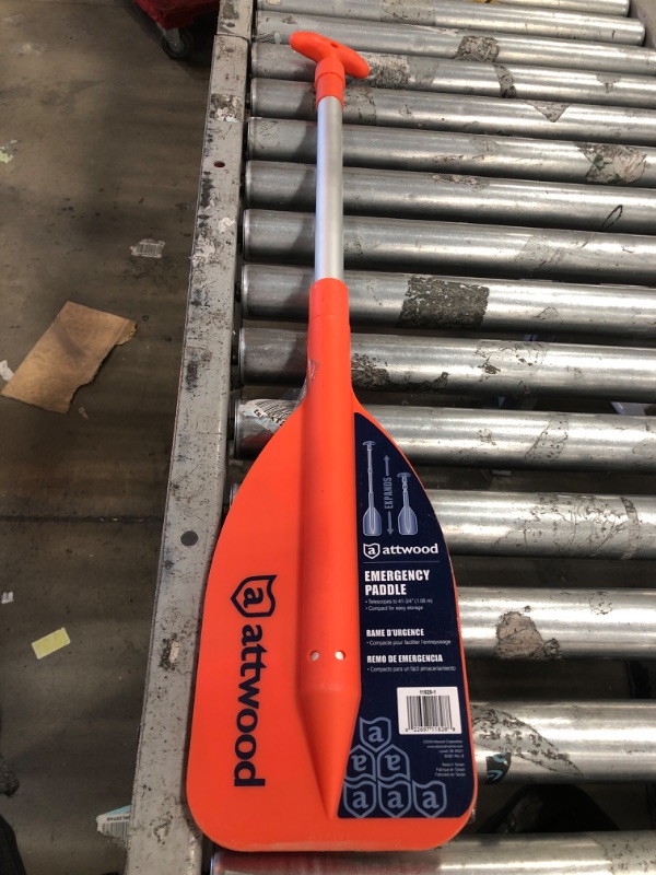 Photo 2 of Attwood Emergency Telescoping Paddle for Boating, Orange 20 Inch to 42 Inch