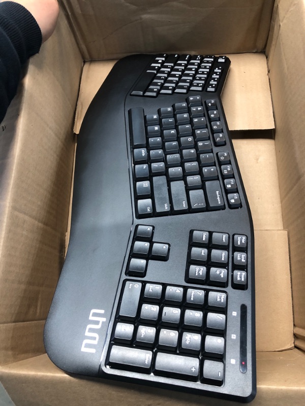 Photo 3 of Ergonomic Wireless Keyboard and Mouse - UHURU UEKM-20 Wireless Ergo Keyboard and Mouse Combo with Split Design, Palm Rest, Natural Typing, Compatible with Windows Mac