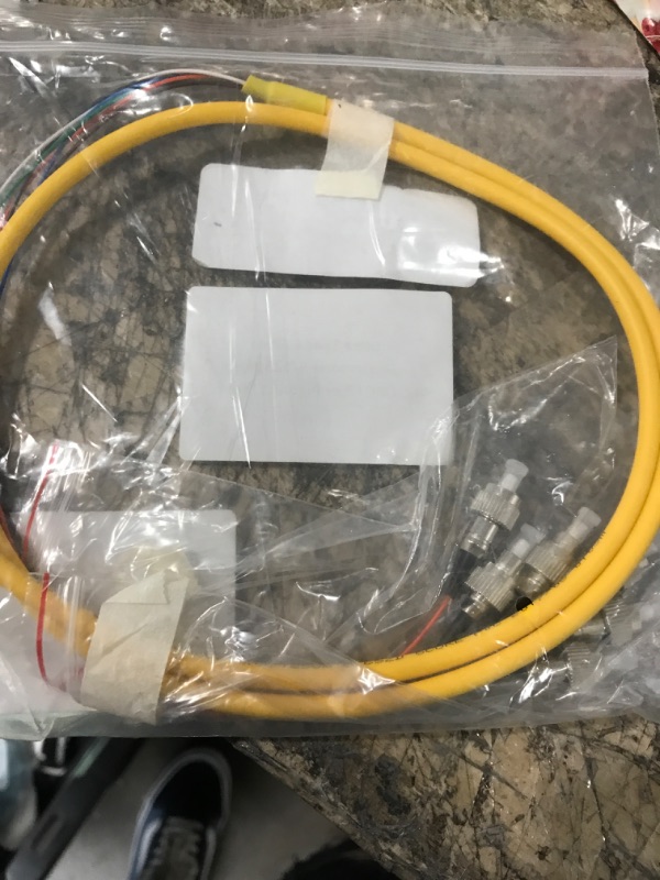 Photo 2 of Ultra Spec Cables 6 Strand Singlemode 9/125 FC-UPC Fiber Pigtail, 1 Meter FC-UPC Connectors (Yellow)