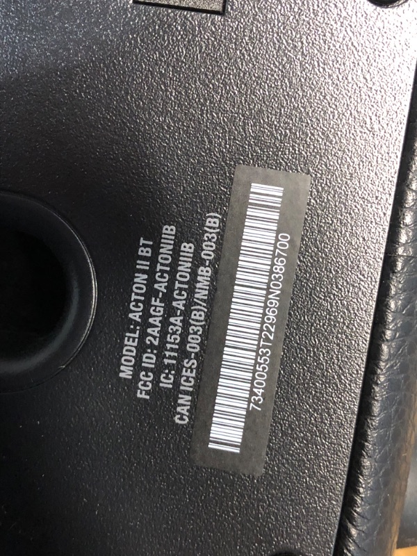 Photo 1 of Marshall Acton II Bluetooth Speaker - Black
