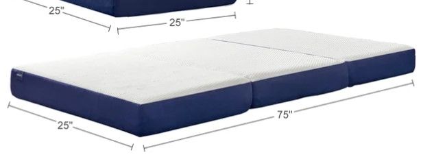 Photo 1 of 3'' Medium Memory Foam Mattress-TWIN 
