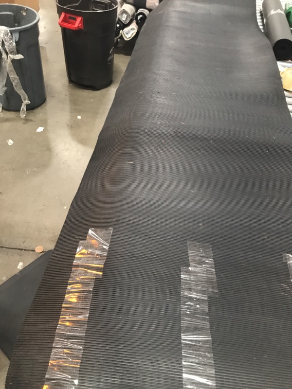 Photo 1 of 3'x10' Black Rubber Runner Mat 