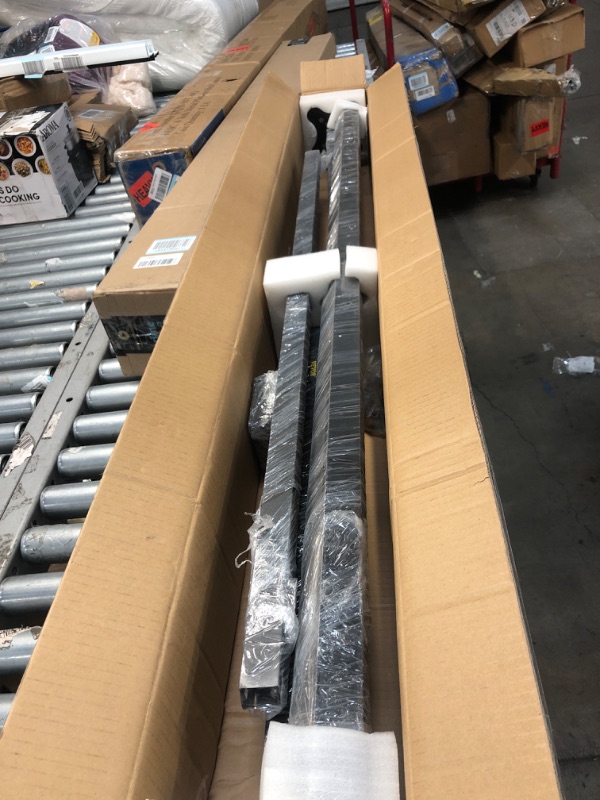 Photo 1 of VEVOR Outdoor Handrail 165LBS Load Handrail Outdoor Stairs Aluminum Stair Handrail 60 x 35" Outdoor Stair Railing Transitional Range from 0 to 30° Staircase Handrail Fits 4-5 Steps with Screw Kit 5 Feet