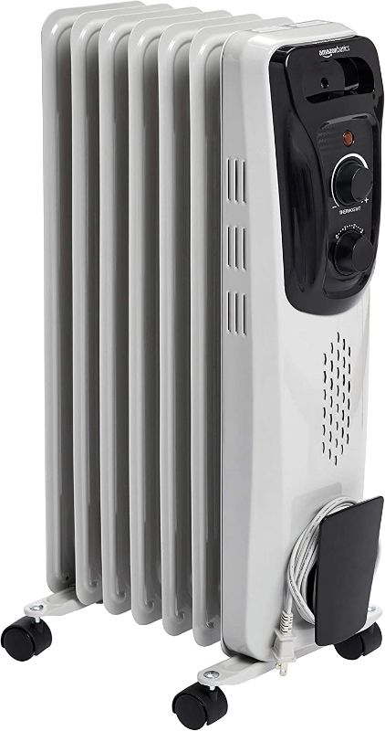 Photo 1 of PARTS ONLY !! Amazon Basics Indoor Portable Radiator Heater - White
