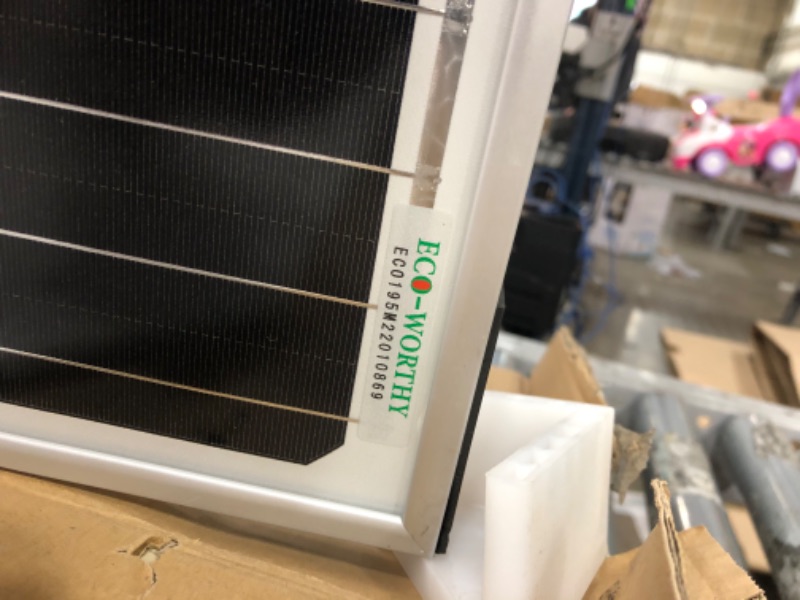 Photo 2 of ECO-WORTHY 195 Watt 12 Volt Monocrystalline Solar Panel Module Off Grid PV Power for Battery Charging, Boat, Caravan, RV 195W