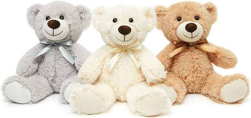 Photo 1 of 
MaoGoLan Teddy Bear 13.5 Inch Stuffed Animals Plush Toys 3-Pack of Stuffed Bears 3 Colors White/Grey/Tan
Color:13.5 inches
Size:White/Grey/Tan