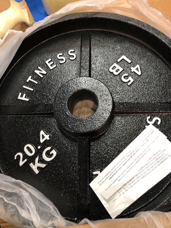 Photo 2 of 
Signature Fitness Deep Dish 2-Inch Olympic Cast Iron Weight Plates with E-Coating
Style:Black
Color:k. 45lb (SINGLE)