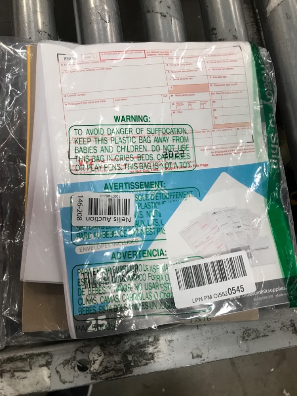 Photo 2 of W2 Forms 2022, 4 Part Tax Forms, 25 Employee Kit of Laser Forms, Compatible with QuickBooks and Accounting Software, 25 Self Seal Envelopes Included