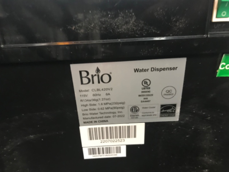 Photo 2 of Brio Bottom Loading Water Cooler Water Dispenser – Essential Series - 3 Temperature Settings - Hot, Cold & Cool Water - UL/Energy Star Approved